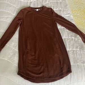 Athleta brown long sleeve dress